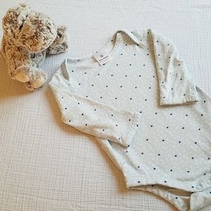 Hanna Andersson Blue Dotted Onesie 6-12M